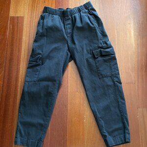 GAP mid rise twill black cargo pants size S petite
